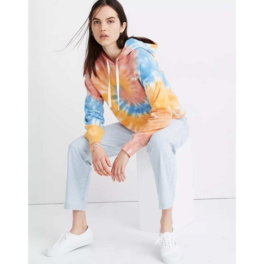Madewell x Free & Easy Tie-Dye Hoodie Sweatshirt Size Medium